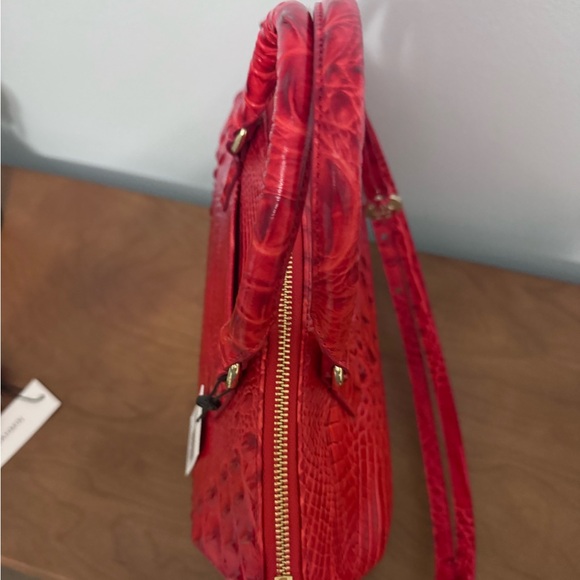 Brahmin Large Duxbury Satchel Candy Apple Red & matching Ady Wallet - Picture 2 of 12